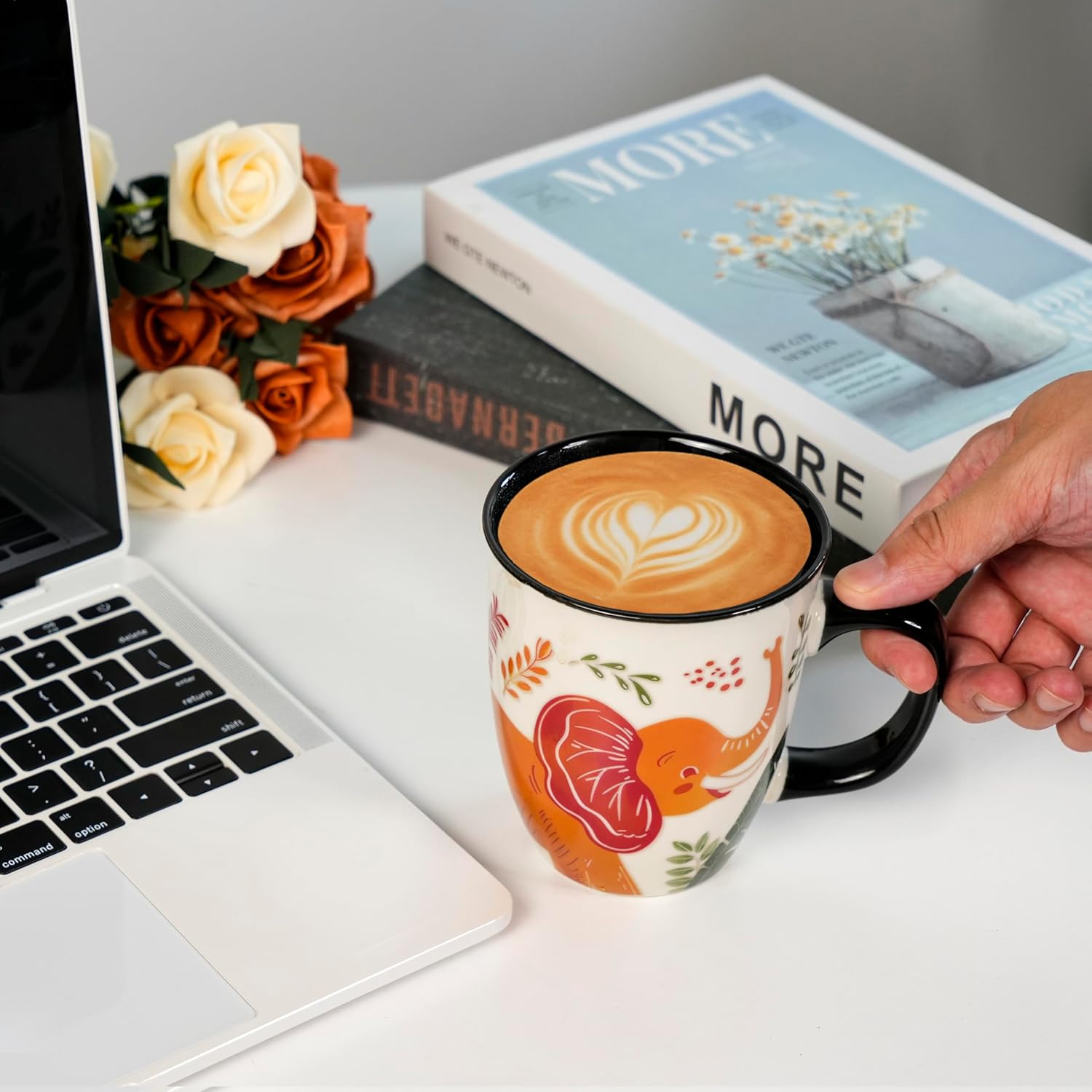 Color Changing Elephant Mug 16oz - Heat Sensitive Cup for Tea Cocoa Milk, Funny Ceramic Coffee Mugs, Birthady Gifts for Women man - Image 6