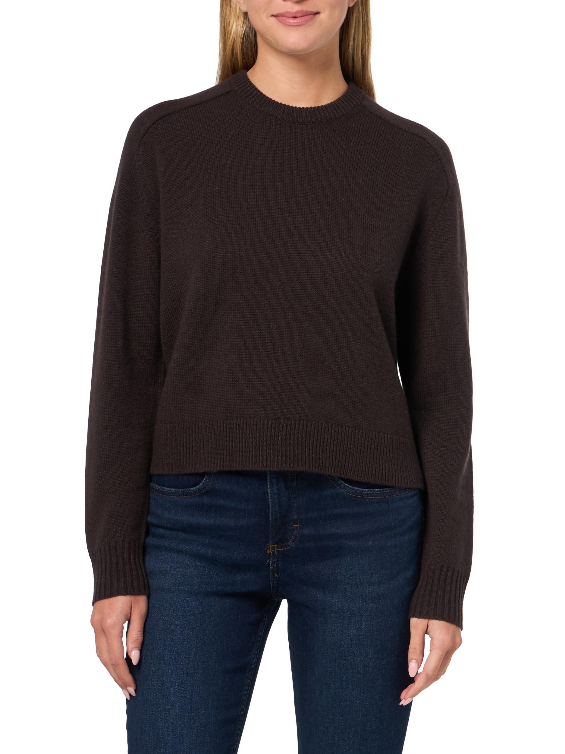 Theory Womens Cropped Crewneck Cashmere Sweater
