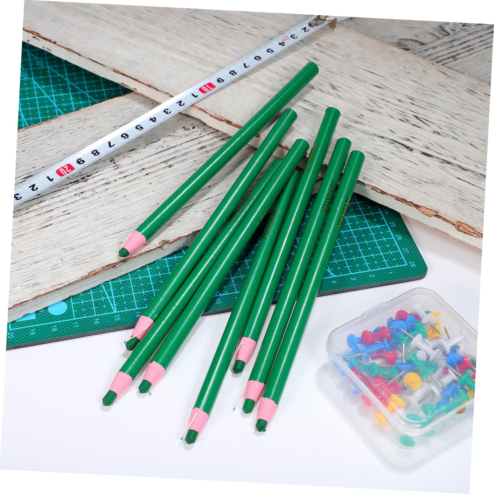 ULDIGI 24pcs Wax Marker Pens Name Pencils for Art Pencil Markers Crayon Sharpener No Cutting Peel-Off Drawing Tools