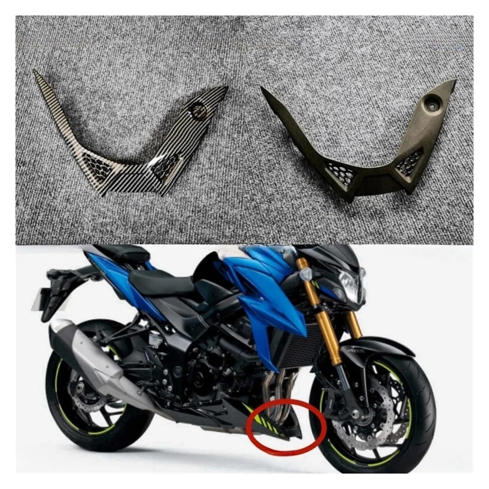 Motorrad Seite Verkleidung Motorradzubehör Unter Seitenbauchpfanne Klammerverkleidung Für GSXS 750 GSX-S750 GSXS750 2017 2018 2019 2020 2021