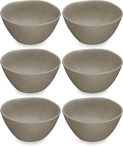 TarHong Matte Dune - Cuenco para cereales, 6 pulgadas, 13.5 onzas, planta (material de melamina a base de plantas mayoritarias), inastillable,