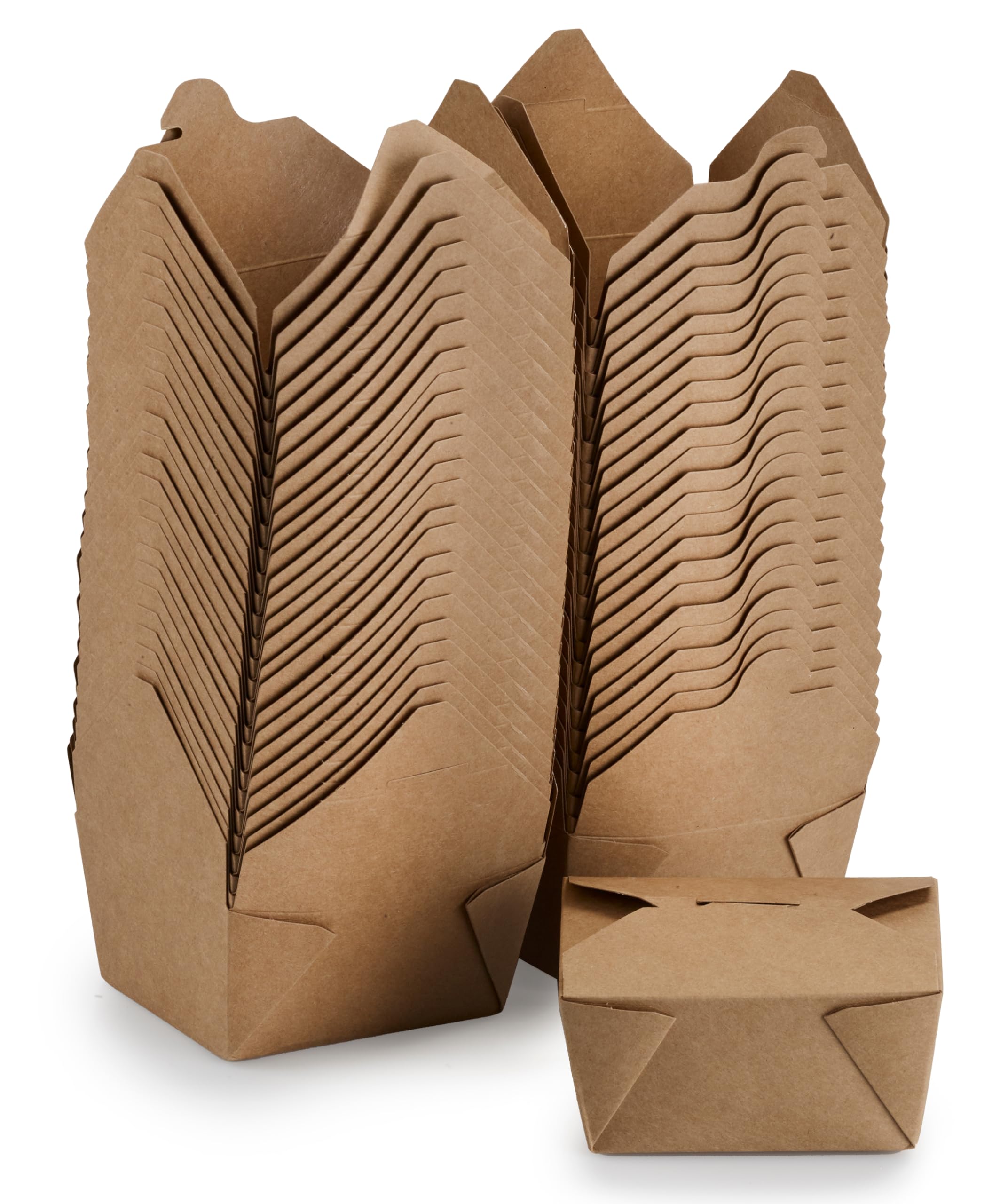 Kraft Food Takeaway Box - 50 Pack No. 1 (13 x 10.6 x 6.7 cm)