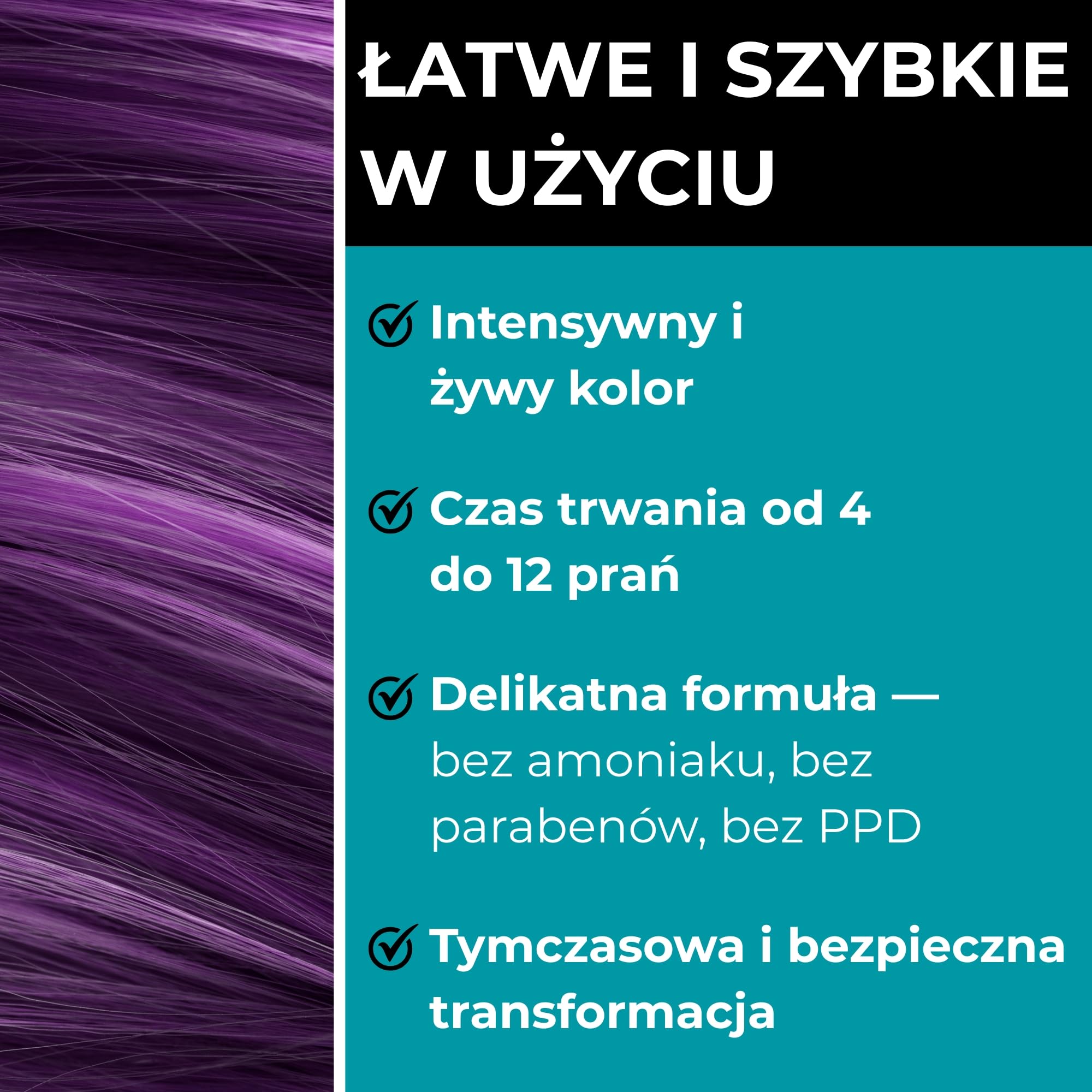 Vip's Prestige Be Extreme | Półtrwały tonik do włosów Kolor 44 Fioletowy intensywny | Czysty pigment | Nadaje kolor rozjaśnionym lub siwym włosom | Bez amoniaku, parabenów i PPD