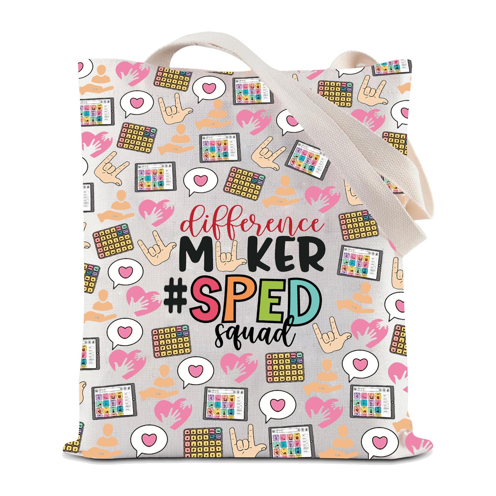 JYTAPP SPED Squad Tote Bag Different Maker SPED Teacher Gift Special Education Teacher Gift Autism Teacher Appreciate Gifts