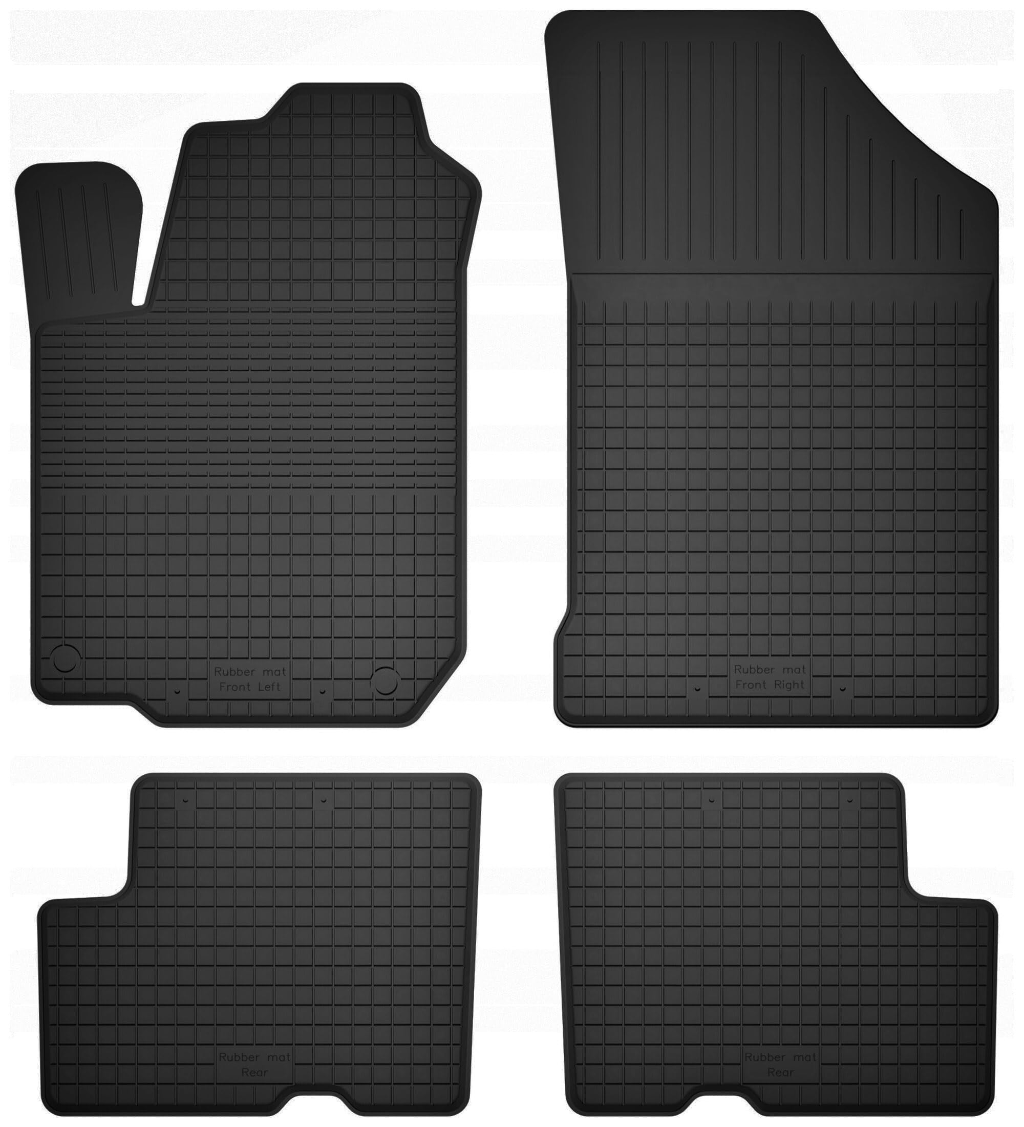 dywaniki gumowe korytkowe, kompatybilne z: Dacia Sandero Stepway II FL hatchback (2018-2021) - uniwersalne wycieraczki samochodowe - rant 1,5 cm - zestaw 4 sztuki