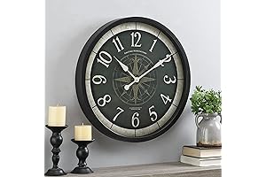 FirsTime & Co. Compass Rose Wall Clock: A Mariner's Delight With a Timeless Aesthetic