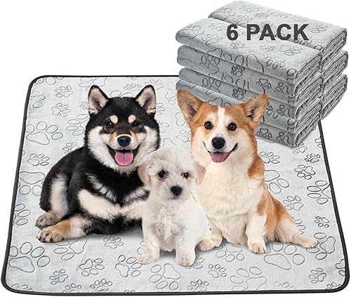 Miniatura 7 de Qeils Almohadillas reutilizables para cachorros, almohadillas lavables para orina para perros, almohadilla antideslizante impermeable, absorbente y