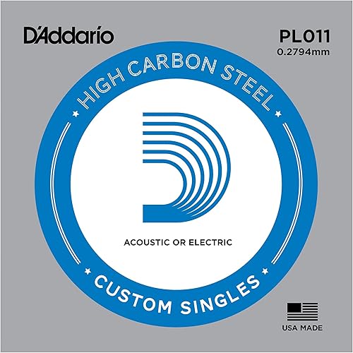 D'Addario PL011 Plain Steel Guitar Single String, .011