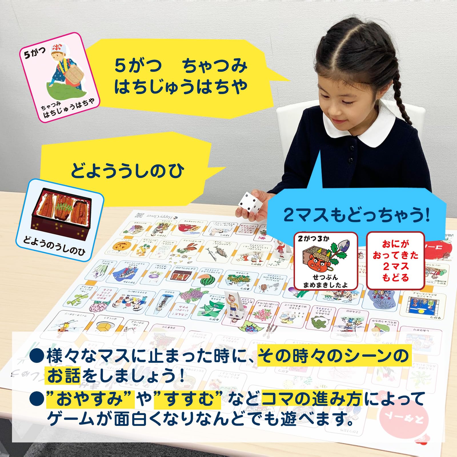 Amazon.co.jp: [ハッピークローバー] お受験教材 きせつのすごろく