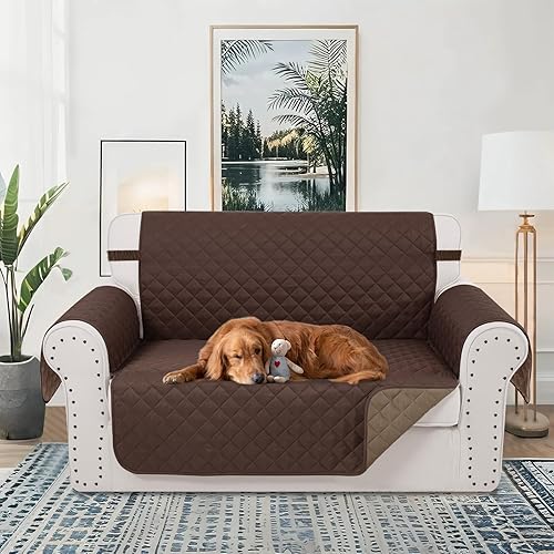 Miniatura 9 de Reversible Sofa Covers Couch Cover Furniture Protector for Dogs Elastic Straps Water Resistant(Sofa,Dark GreyDark Grey)