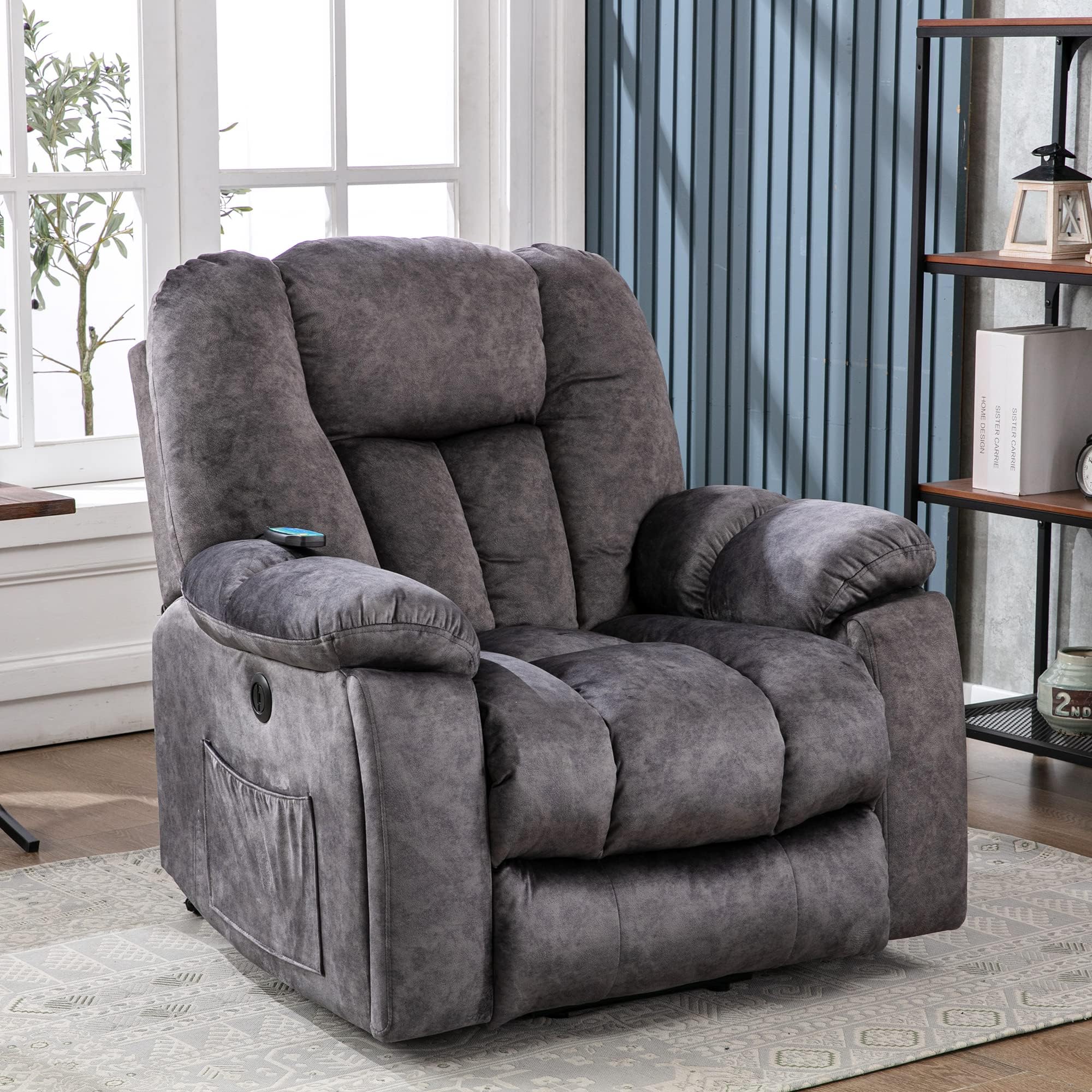 More4Homes POSTANA DUAL MOTOR ELECTRIC RISE RECLINER JUMBO CORD FABRIC