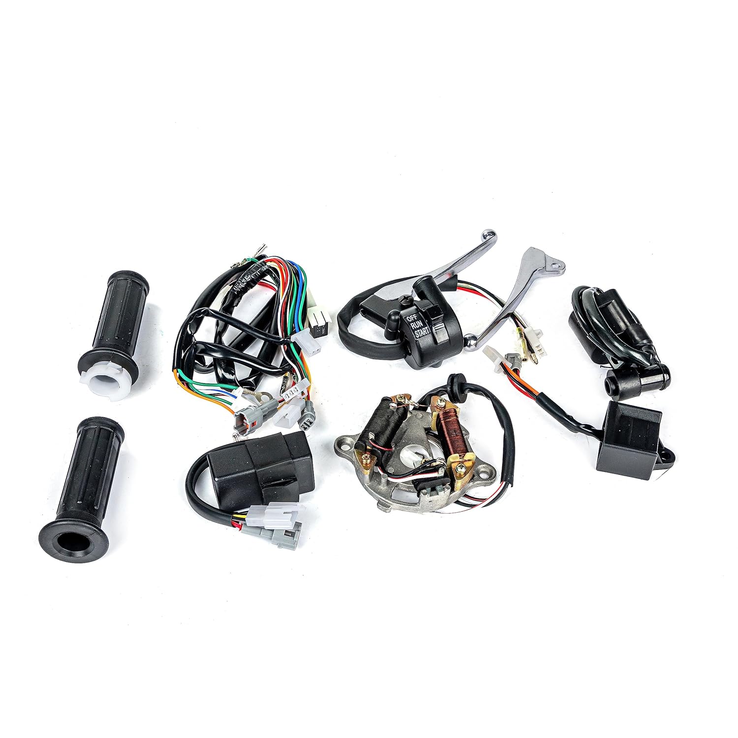 PW50 Stator,Throttle CDI Control Unit Grips Wire Harness Brake Lever Kit for PY50 Peewee 50CC Y-Zinger Kid Bikes