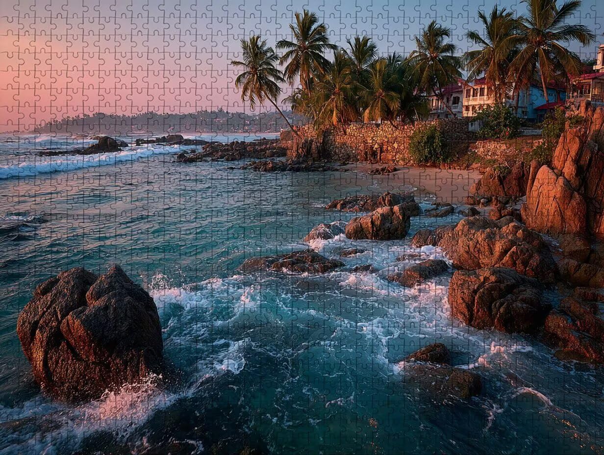 Costiero Puzzle 2000 Pezzi Adulti, Paesaggio Puzzle Legno con Scatola 99x70cm, Idea Regalo Uomo e Donna, Divertimento Per Adulti, per Gioco Familiar, Giochi di Sfida, Squisita Confezione, 2-4156