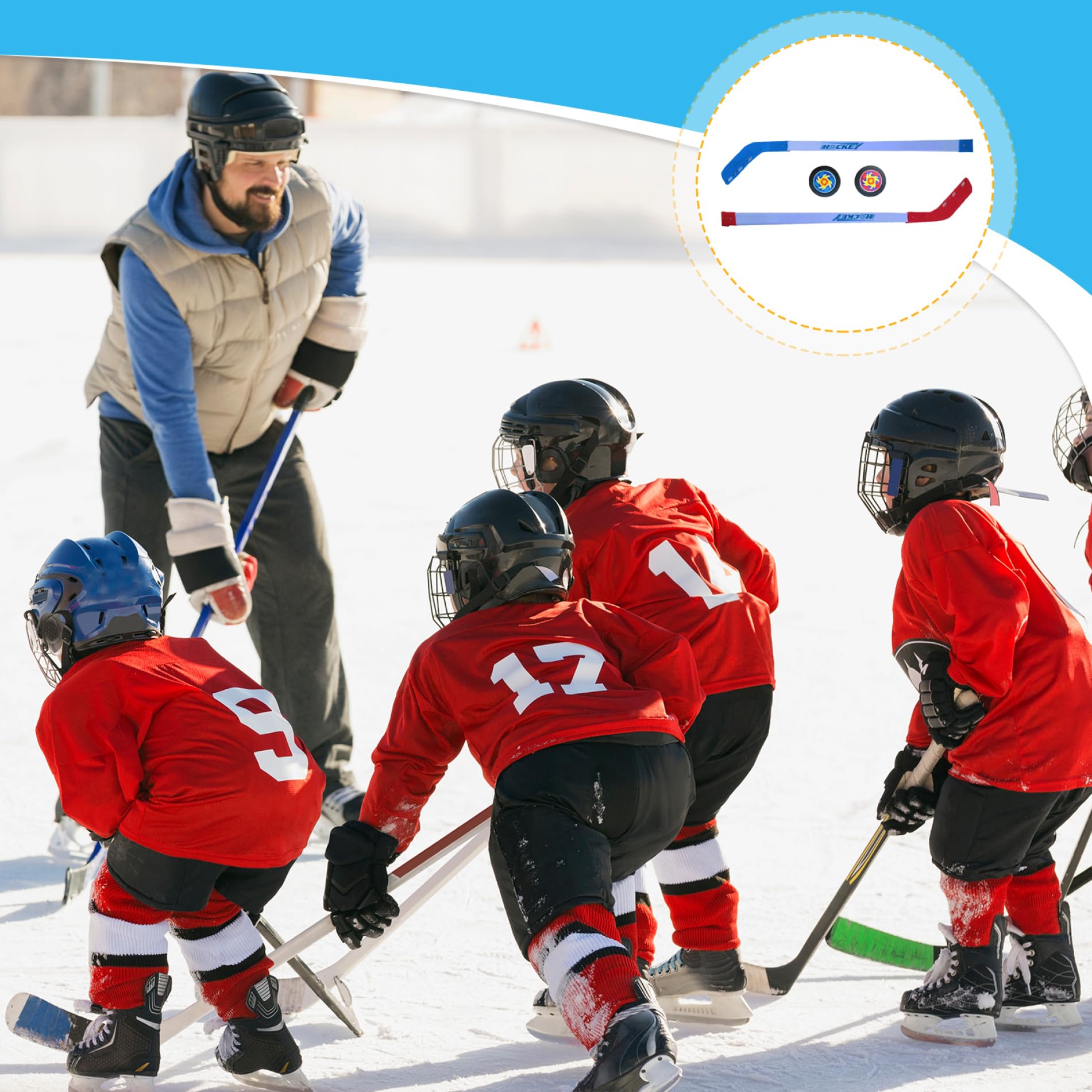 Cross De Hockey Promoglace Ensemble De Crosses De Hockey De Rue