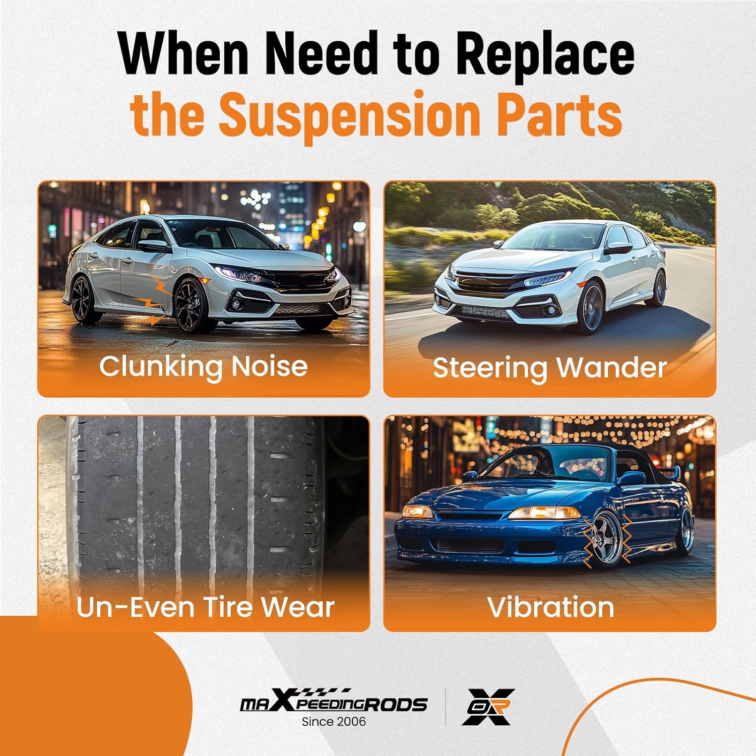 maXpeedingrods 2Pc Front Upper Control Arm w/Ball Joint for Dodge Charger 2006-2023 Challenger 2008-2023 Magnum 2005-2008 Chrysler 300 2005-2023, 620177 K620178 Suspension Control Arm Set