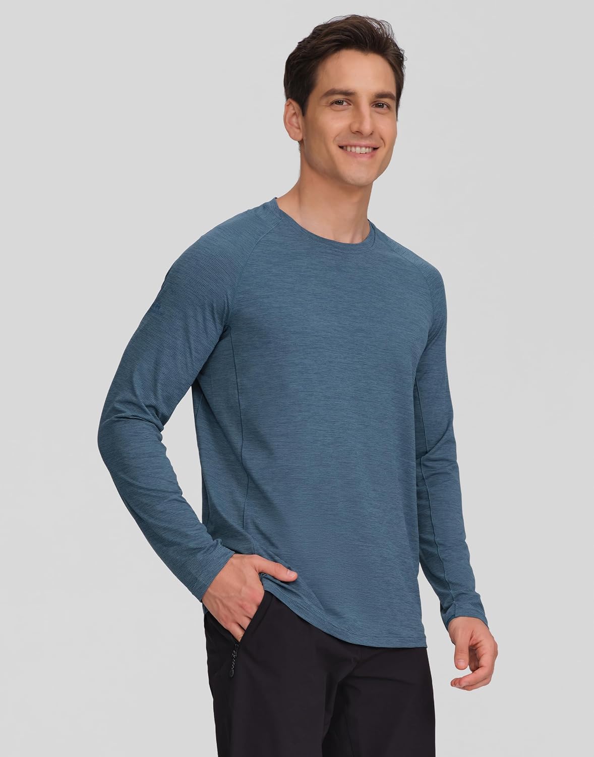 Pioneer Camp Men's Long Sleeve Shirt Quick Dry Moisture Wicking Workout Tee Shirts Lightweight Athletic Tshirts Running Gym - Image 2