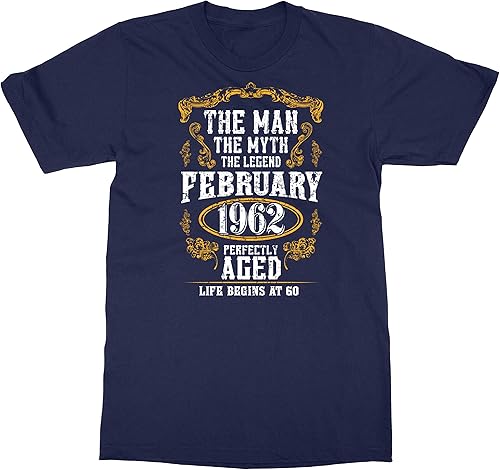 Miniatura 2 de Man Myth 60th Birthday February 1962 Gift Unisex Tee Tshirt