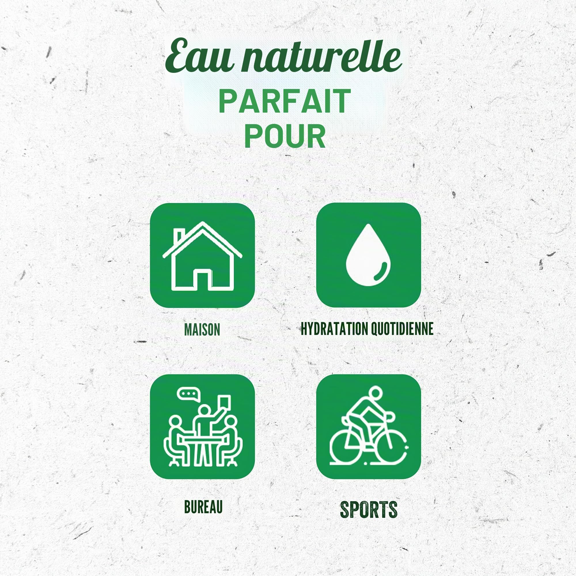 Volvic Eau naturelle, eau potable minérale, bouteille d'eau provenant de sources durables, boîte de 6 bouteilles Volvic de 1,5 l