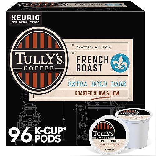 Miniatura 82 de Tully's Coffee Italian Roast, Keurig Cápsulas K-Cup de una sola porción, café tostado oscuro, 72