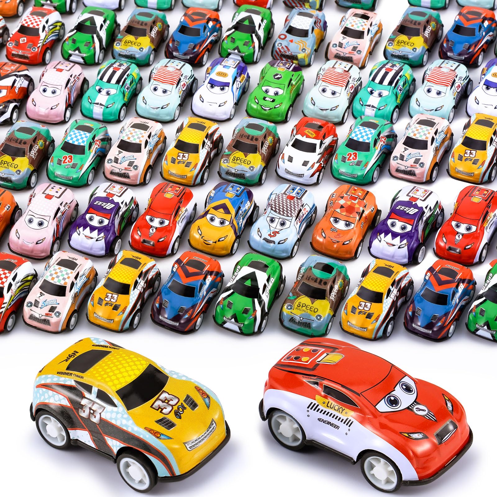 150PCS Mini Pull Back Cars Race Cars Toy Bulk Vehicles Party Favors