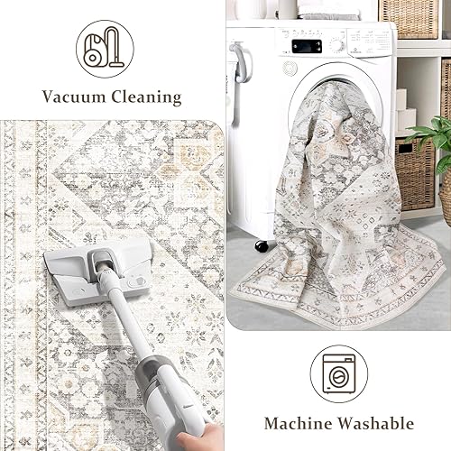 Miniatura 7 de Tapetes lavables de 8 x 10 para sala de estar, antideslizantes, de pelo corto, para sala de estar, comedor, dormitorio