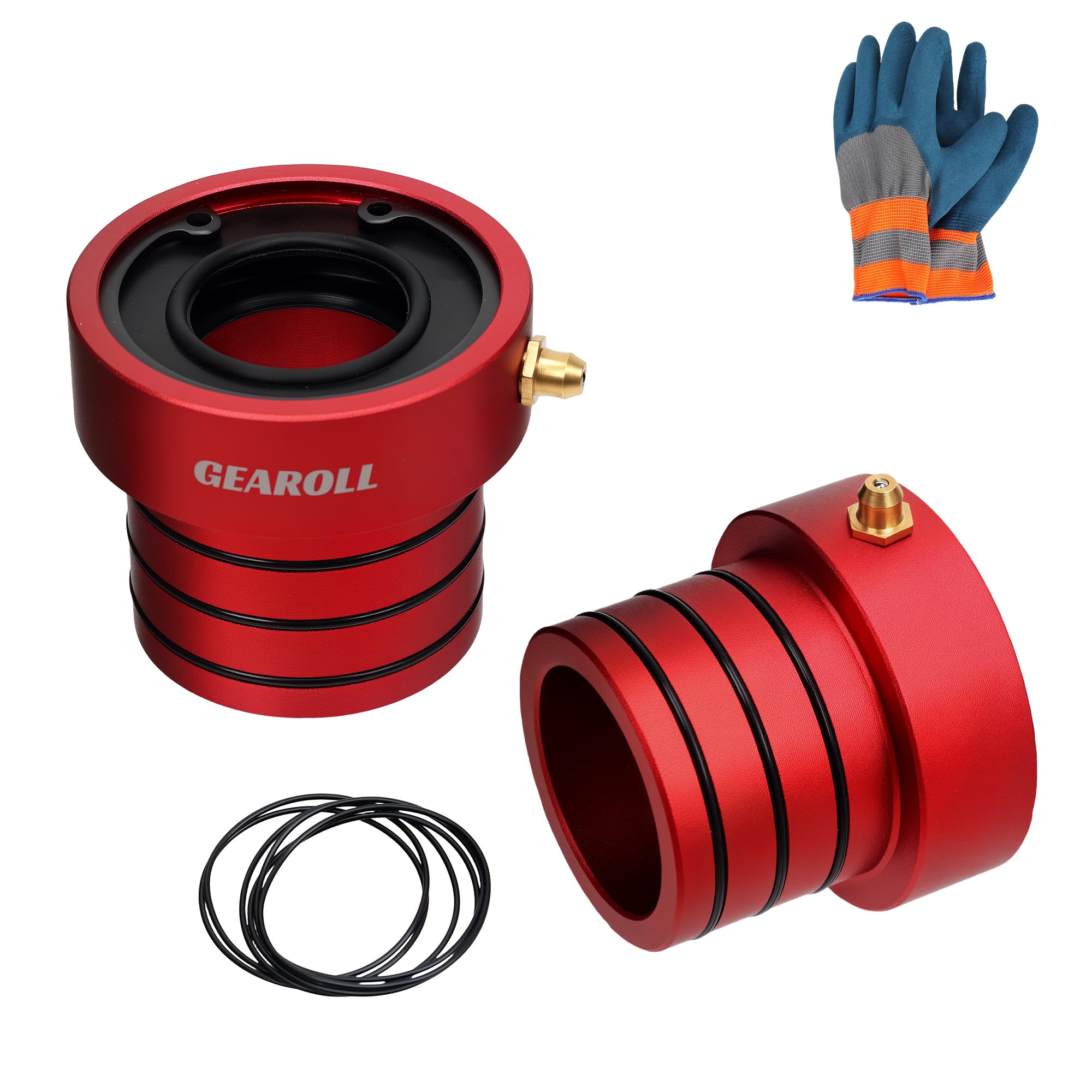 MG21103 Dana 30/44 Front Axle Tube Seal Pair For Jeep Wrangler JK JKU 2007-2018, YJ 1987-1995, TJ 1997-2006, LJ 2004-2006, Cherokee (XJ) 1984-2001, Grand Cherokee (ZJ) 1993-2001 (2PCS Red)-image-20