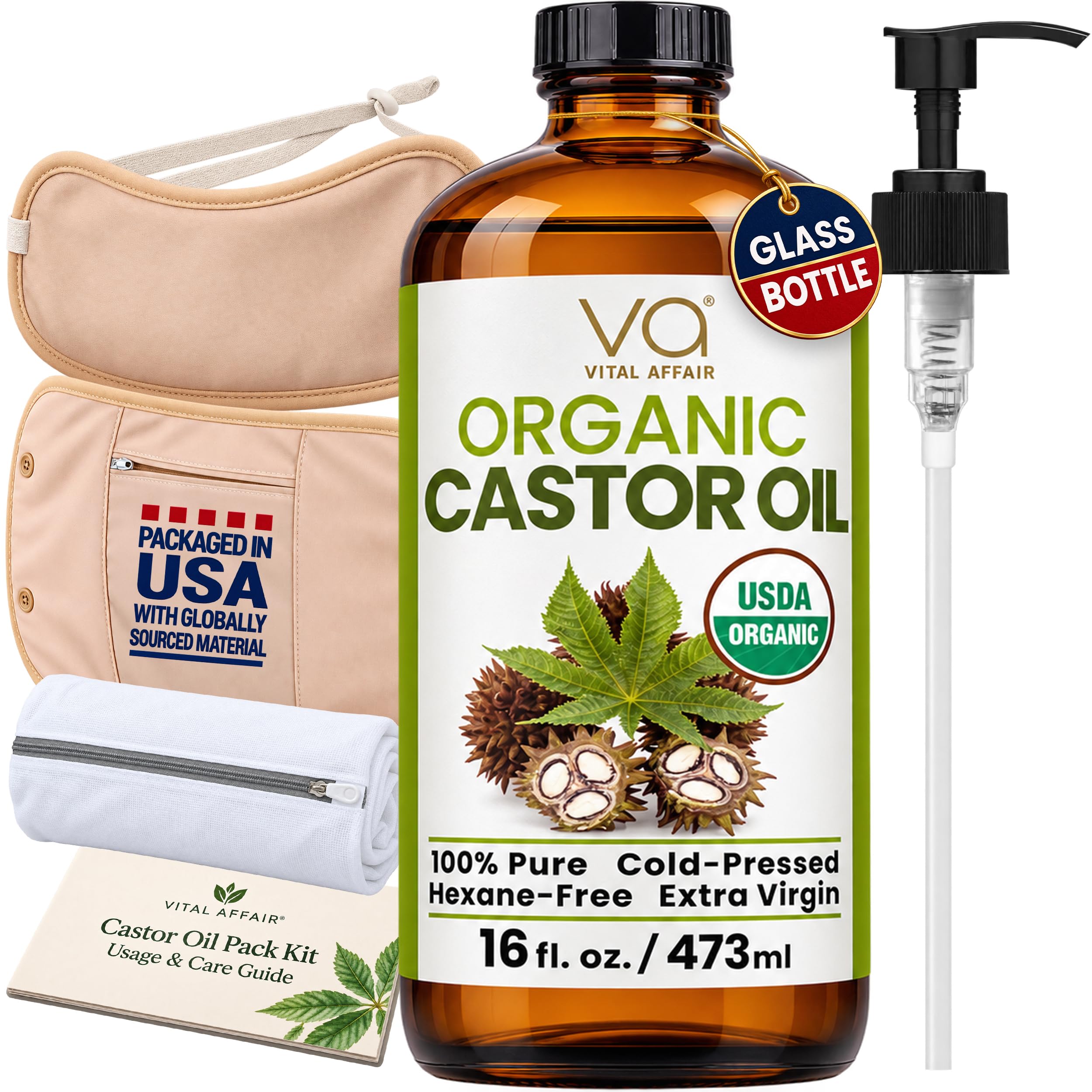 VITAL AFFAIR Castor Oil Pack Wrap Kit