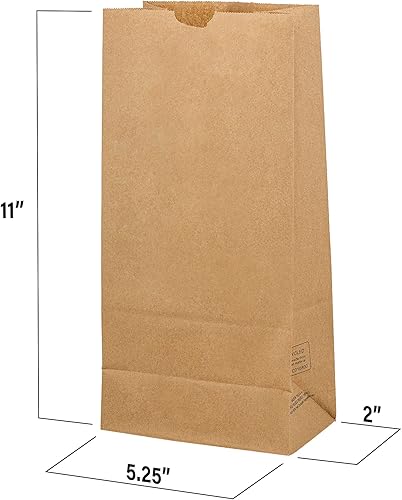 Miniatura 7 de MT Products Bolsas de almuerzo de papel blanco  100 piezas de 5 libras de papel kraft fuertes y duraderas para comestibles y panadería  fabricadas