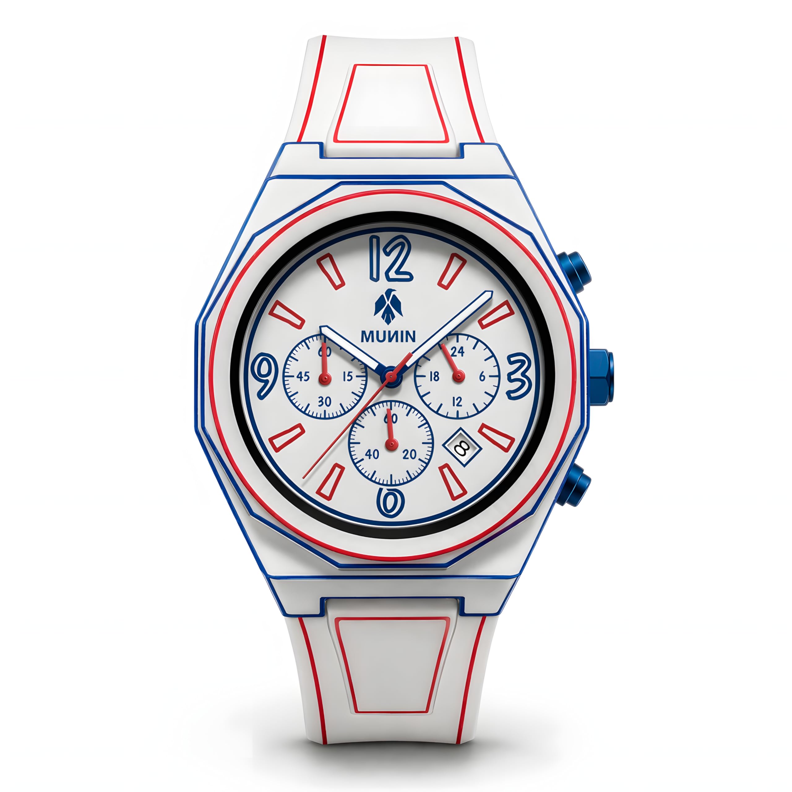 MUNIN Reloj Hombre Urbano Diseño Original – Estilo Streetwear Deportivo – Correa de Silicona Cómoda – Look Moderno y Diferente con Personalidad