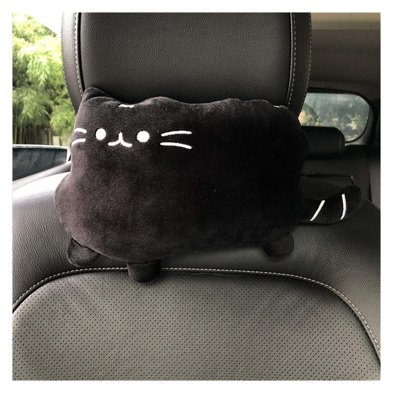 Almohada para el Cuello del automóvil Gato Lindo Creativo Asiento de automóvil para el automóvil Cabeza Reposacabezas Cojín Reposacabezas Almohada Almohadilla de Felpa Almohada de Seguridad