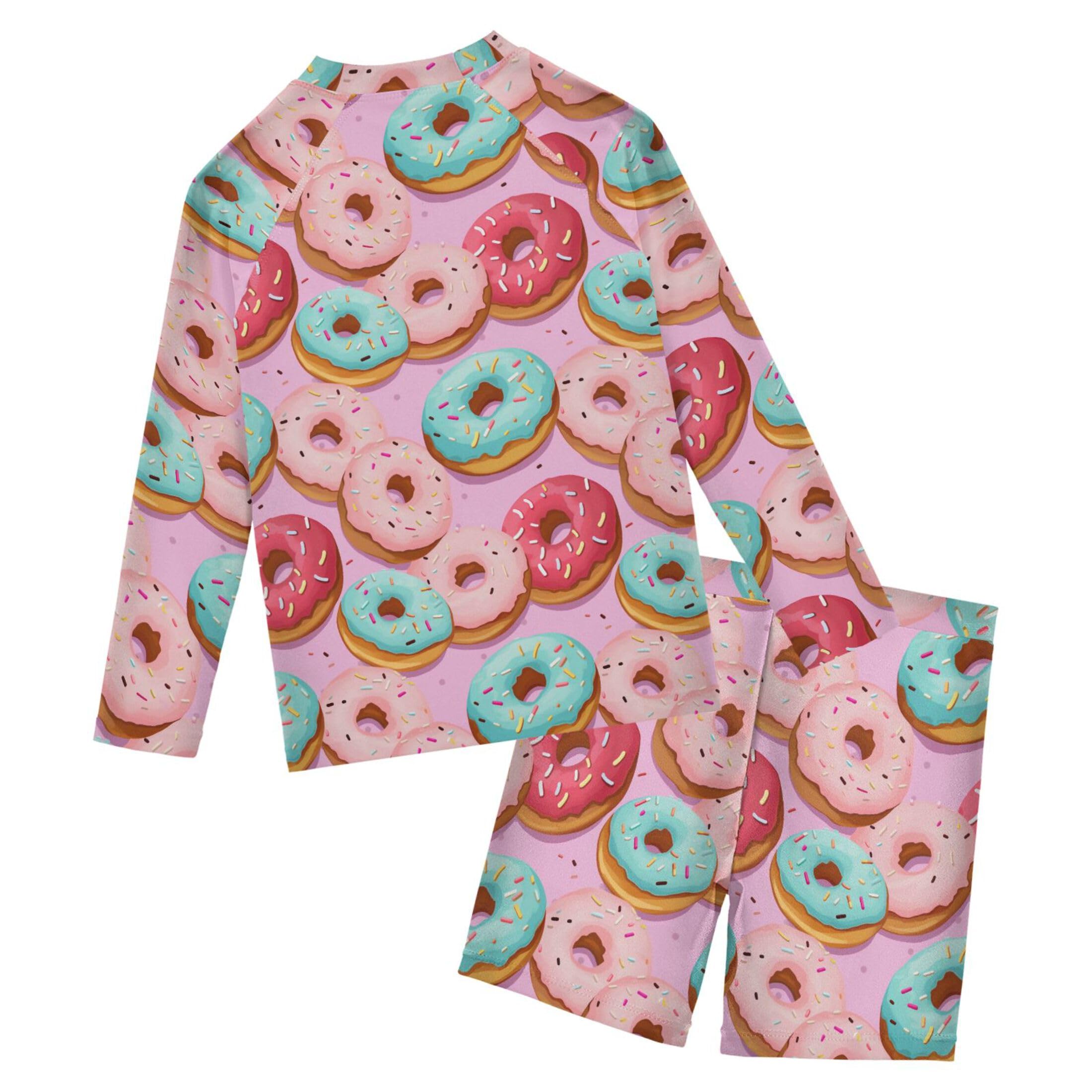 Donuts Desserts Toddlers and Baby Boys' Swimsuit Trunk and Rashguard Set B0402847