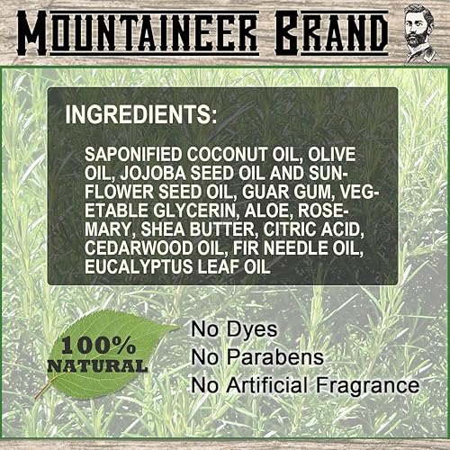 Vista 4 de Champú para barba de Mountaineer con jabón de Castilla