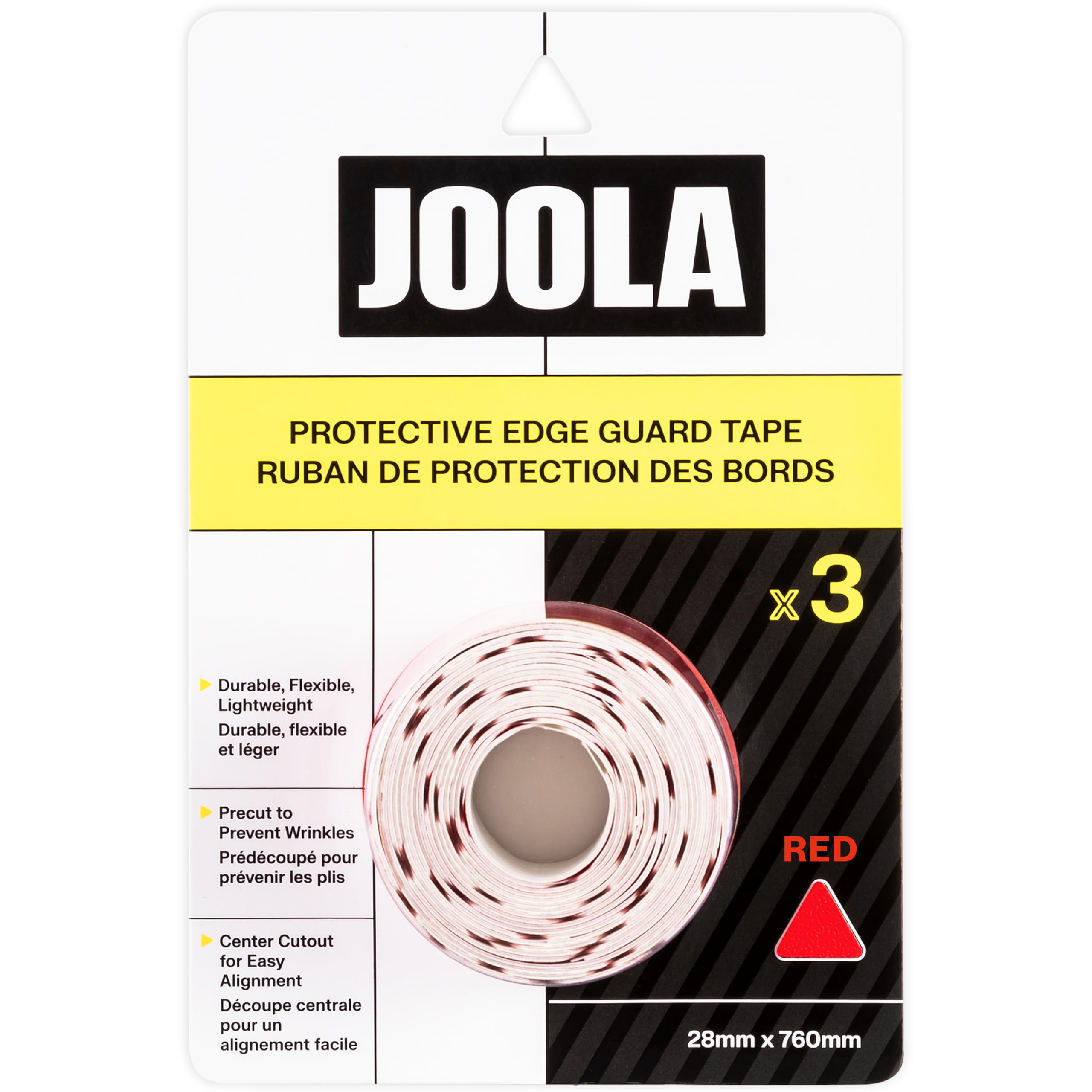 joola pro v pickleball protective edge guard tape - blaze red