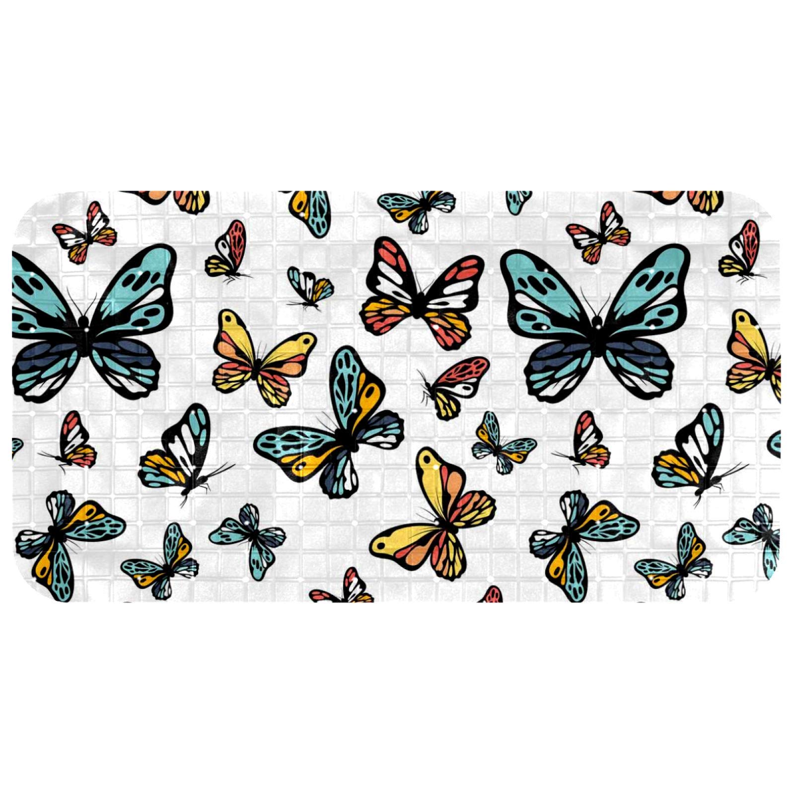 Alfombrillas antideslizantes para bañera de bebé de mariposas: la estabilidad que tus niños buscan