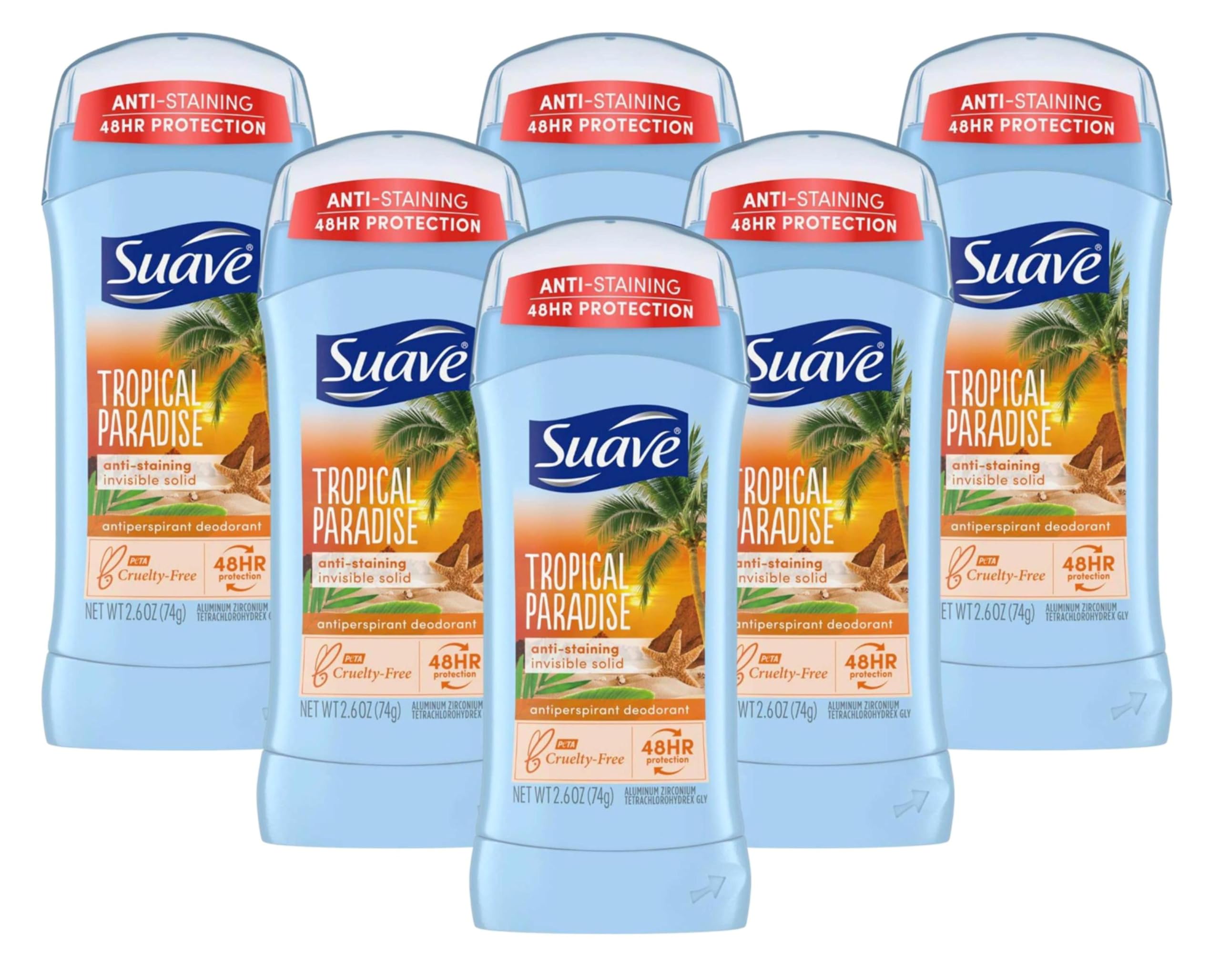 Deodorant 2.6 Ounce 24Hr Tropic Paradise Invis. Solid (76ml) (6 Pack)