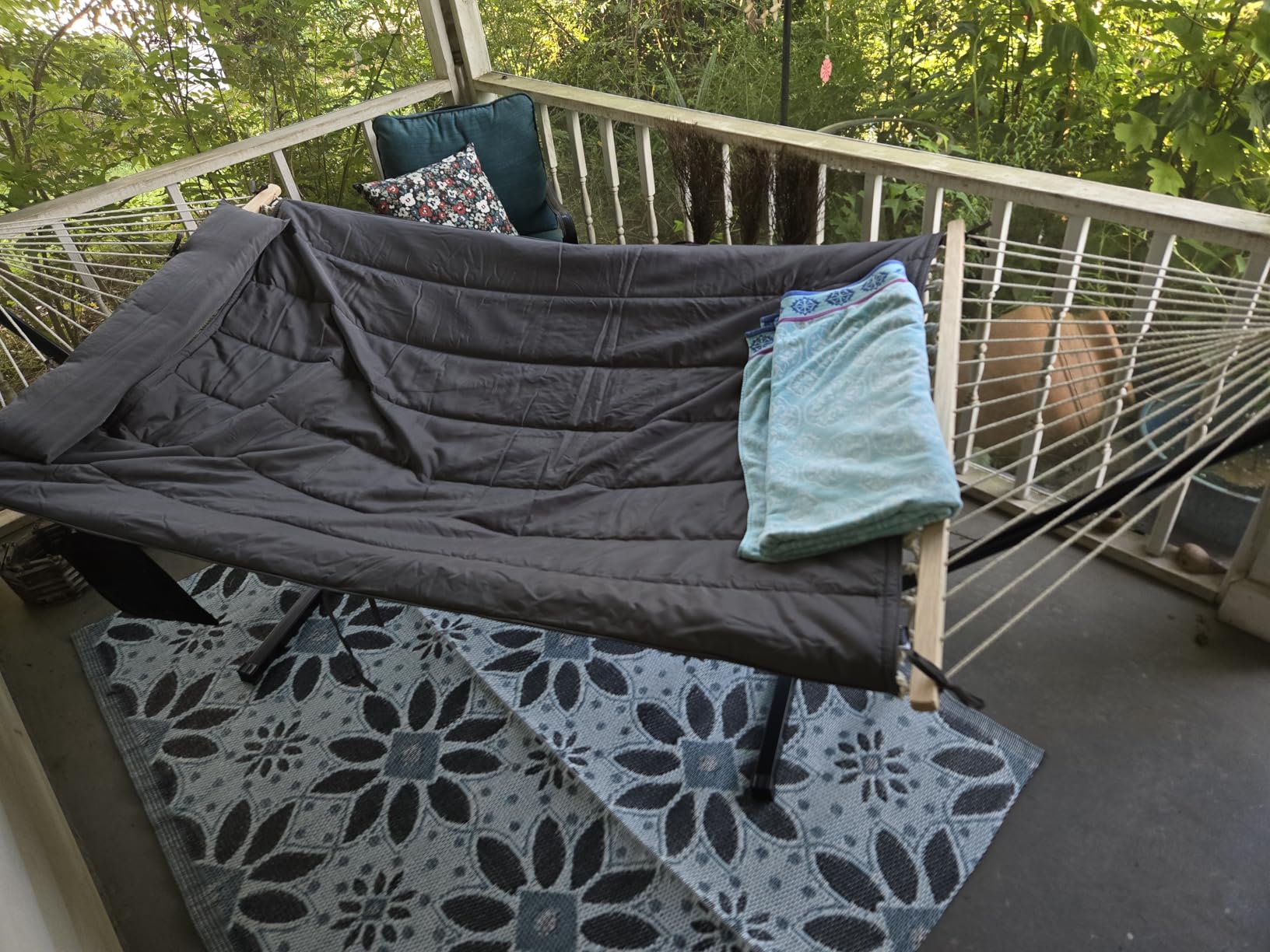 Dark Grey Outdoor Hammock Set photo review