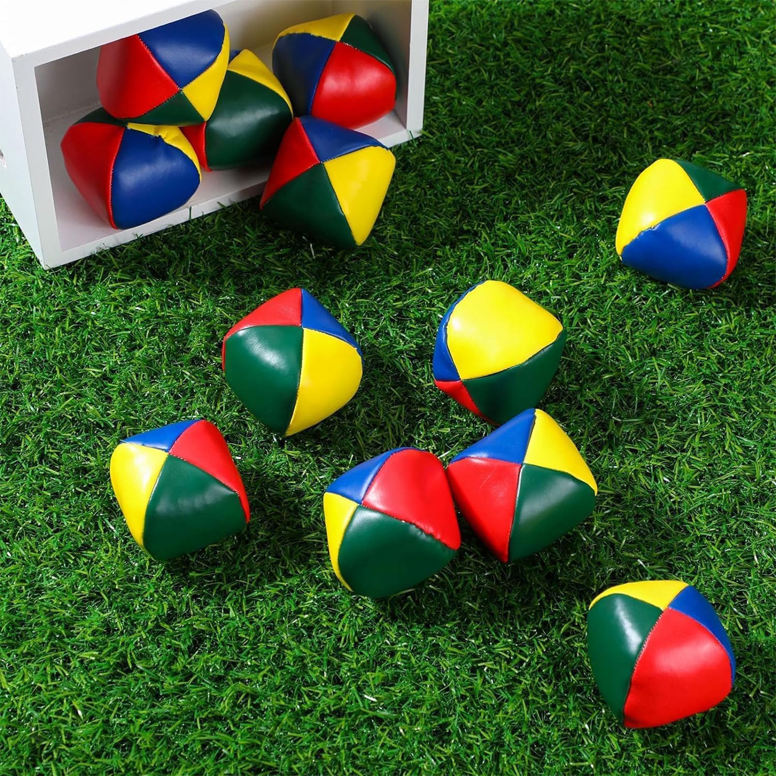 ZQuintuplian 6-Piece Soft Juggling Balls for Kids - 5cm Durable Practice Set, Multicolor - Image 3