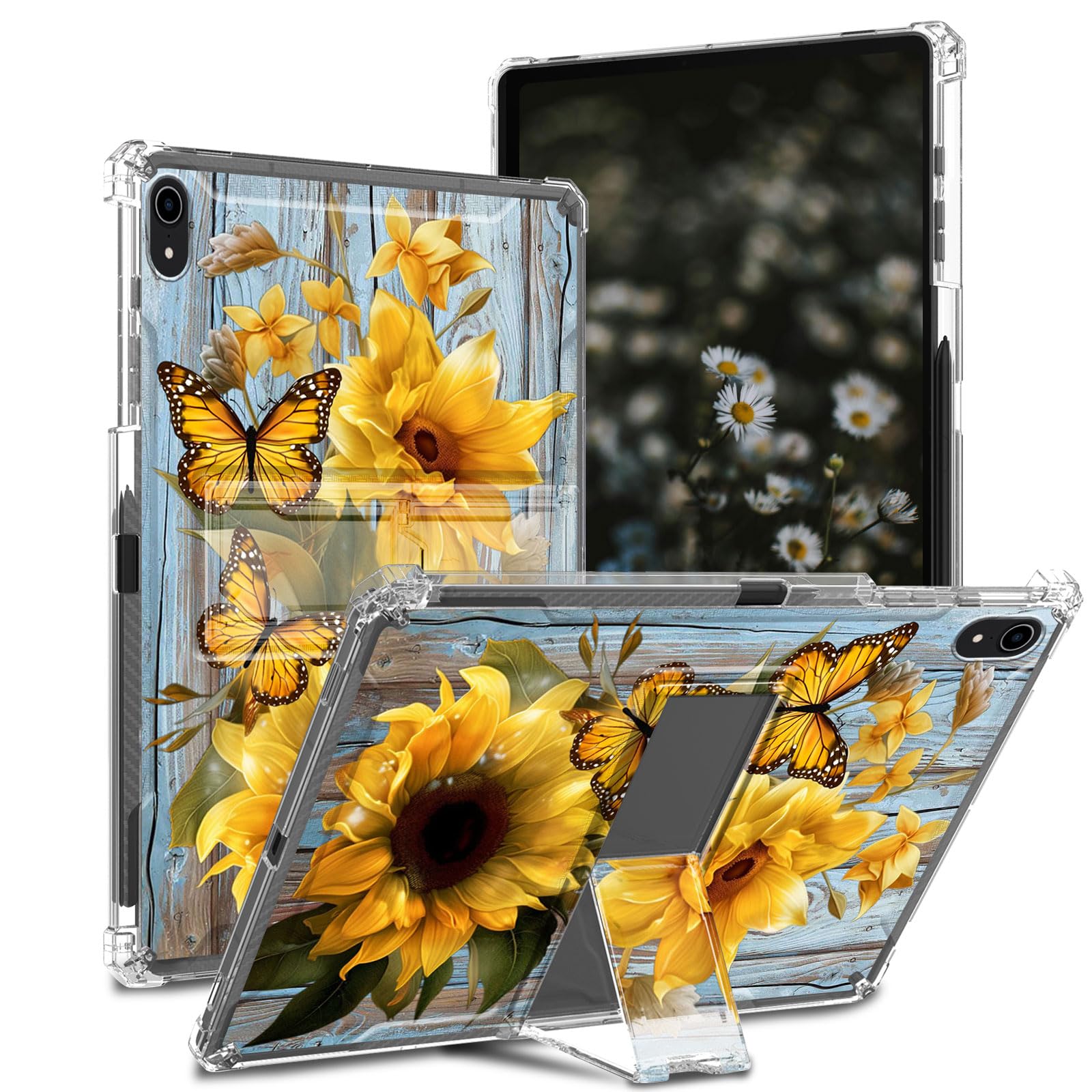 Qindaiwen Case for iPad 10th Generation 10.9 inch 2022/2023, Slim Stand Protective Cover with Soft TPU Translucent Back Shell Cover for iPad 10th Gen