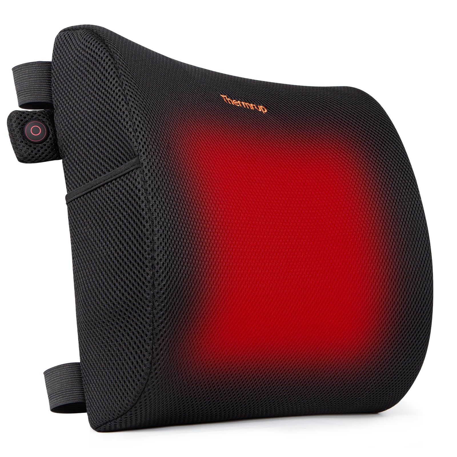 Thermrup Cojín lumbar ergonómico calefactable, Soporte Lumbar, Funcionamiento por USB con Regulación de Temperatura de 3 Niveles