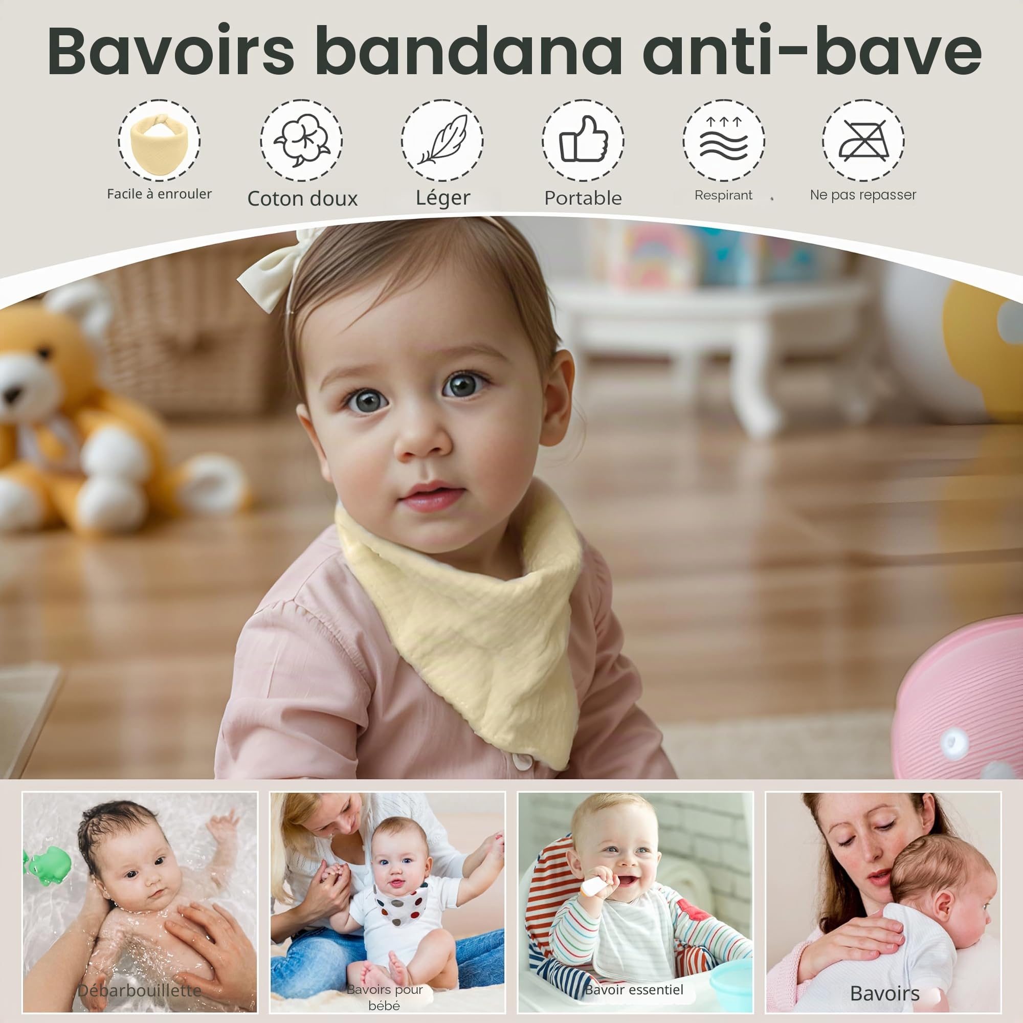 7 en 1 Coffret Naissance Cadeau, Panier personnalisé pour Baby Shower, Idéal Cadeau pour Naissance, Bébé garçons et filles, fête de la révélation du sexe, La première rencontre, blanc