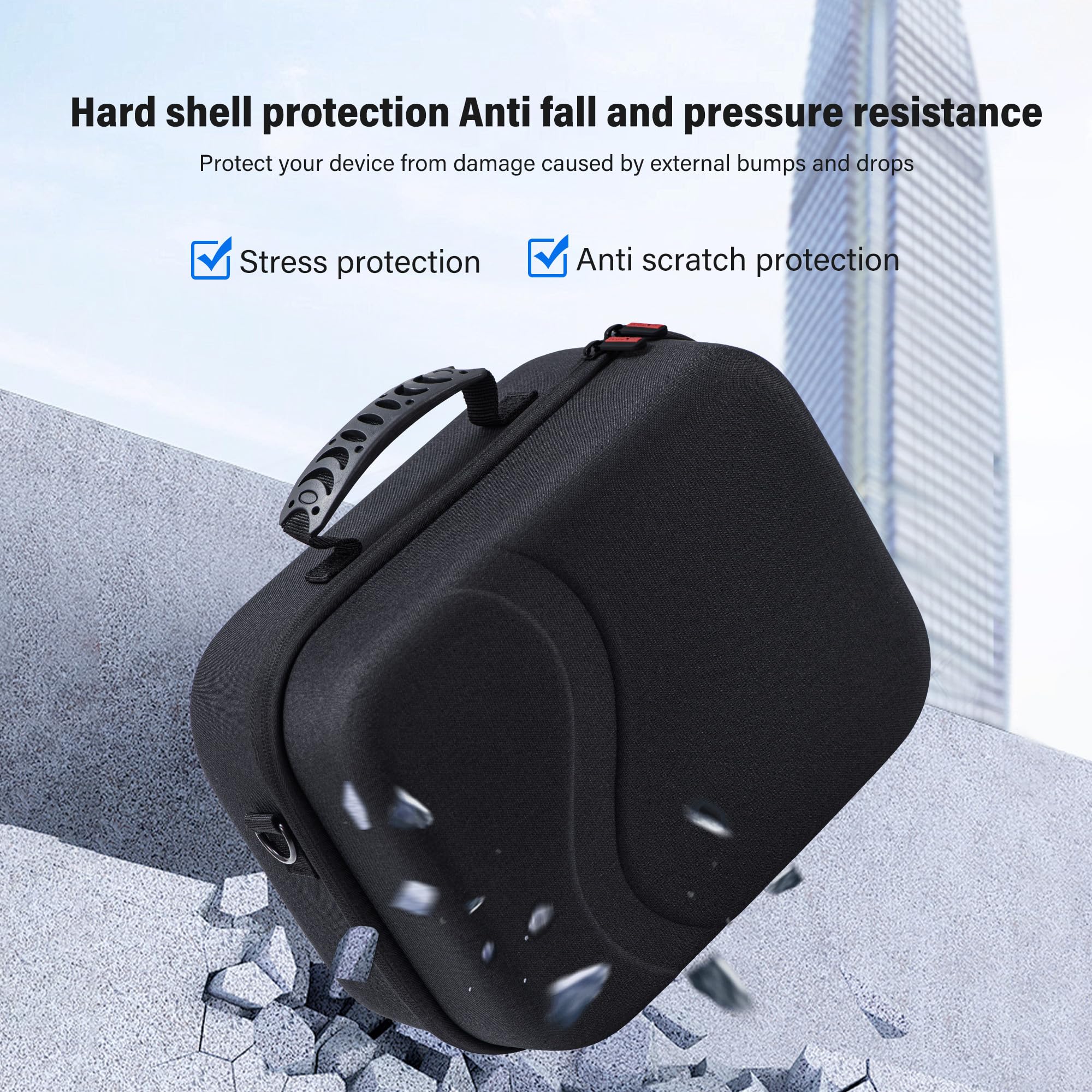 Grande custodia da trasporto per Meta Quest 3S, custodia da viaggio rigida compatibile con BOBOVR S3 Pro/Kiwi Battery Head Strap, Oculus Quest 3S Controller e altri accessori, grande borsa da viaggio