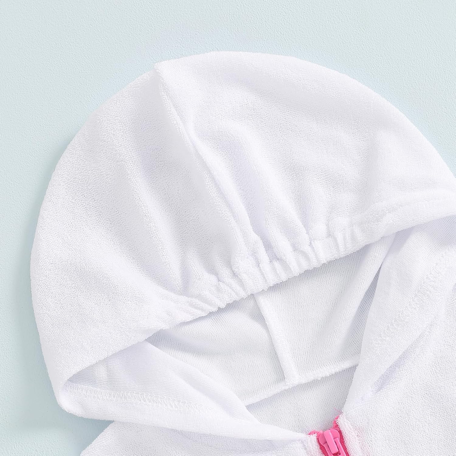 Girls Hooded Terry Cover Up Swimsuit Zipper Swim Dress Short Sleeve Ruffle Coverups Bathing Suit Swimwear - Image 4