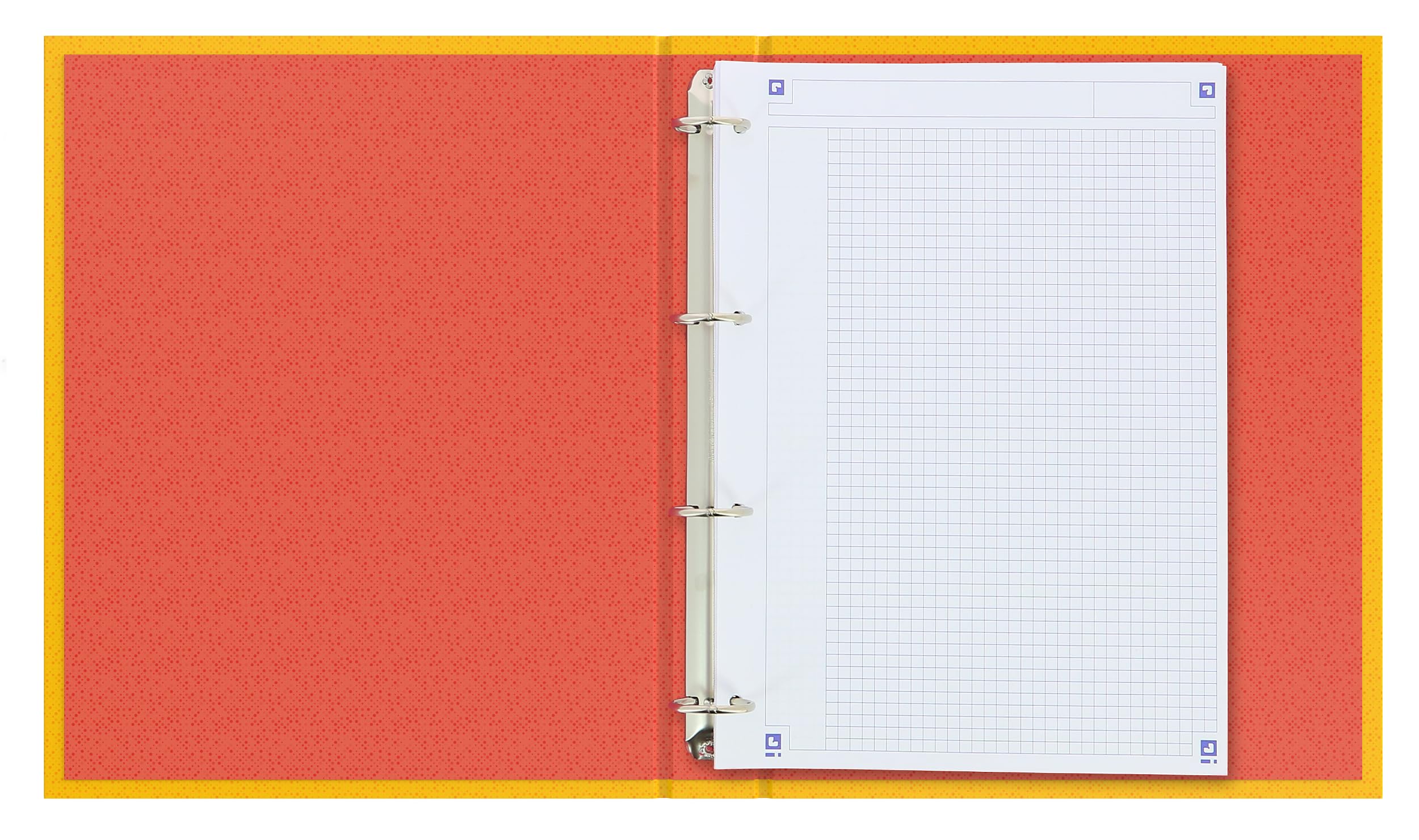 Classeur A4 Dos 40 Mm 4 Anneaux OXFORD - Couverture Bicolore Recycplus, Fabriqué En France - 3