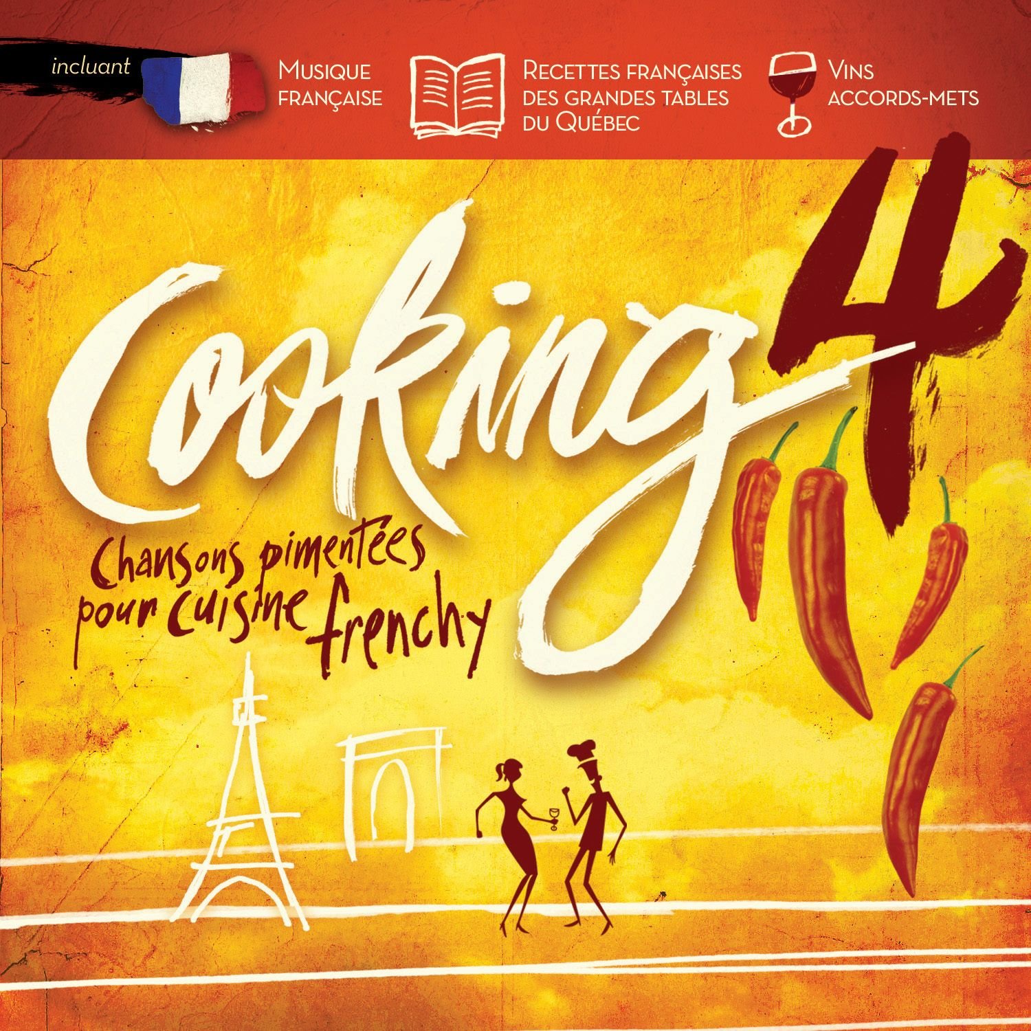 V4 Cooking Chansons Pimentees [Audio CD] Various; Arielle Dombasle; Serge Gainsbourg; Yves Montand; Joe Dassin; Juliette Gréco and Pascale Bussières
