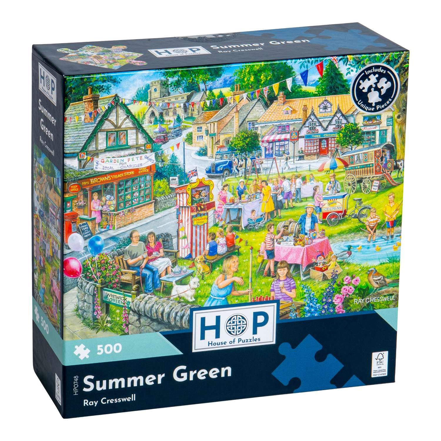 The House of Puzzles Summer Green Jigsaw - 500 Piece Jigsaws for Adults Artist Illustrated, Scenic Landscape, Deluxe Puzzle Gifts