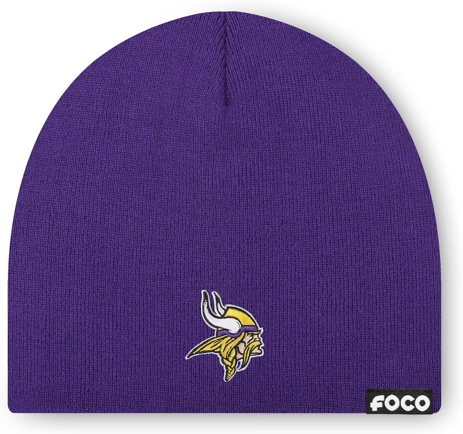 FOCO NFL Mens NFL Team Logo Basic Skull Beanie Hat