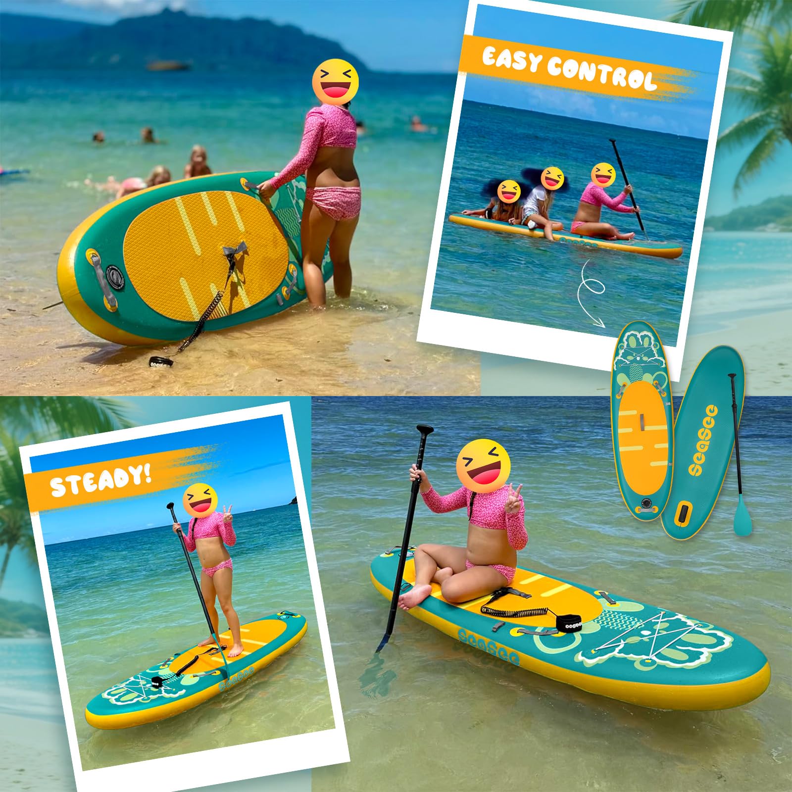 Amazon | Seaseesup 子供用 空気注入式 スタンドアップパドルボード