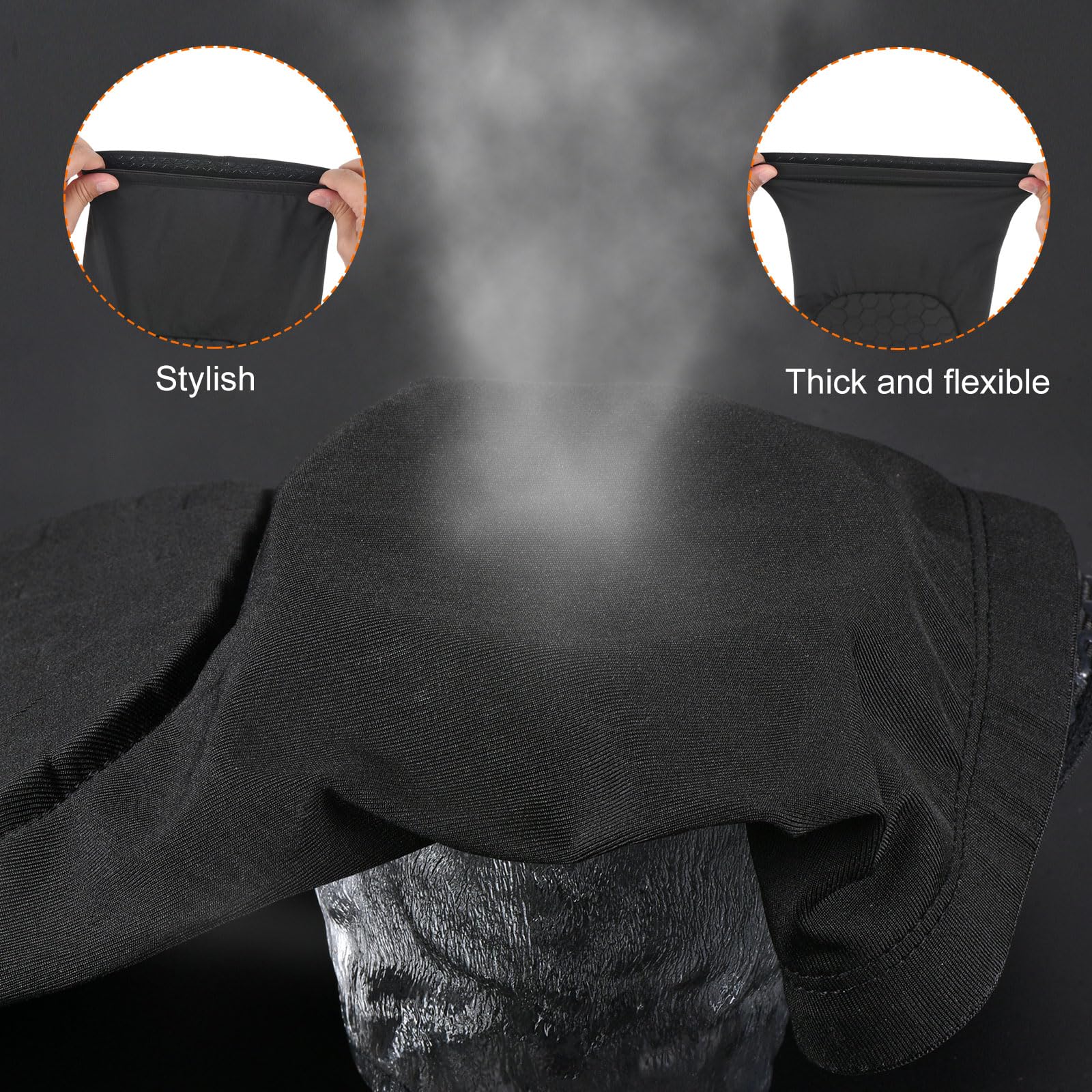 PATIKIL Knee Compression Sleeve, 2 Pack Nylon Elastic Leg Sleeves Knee