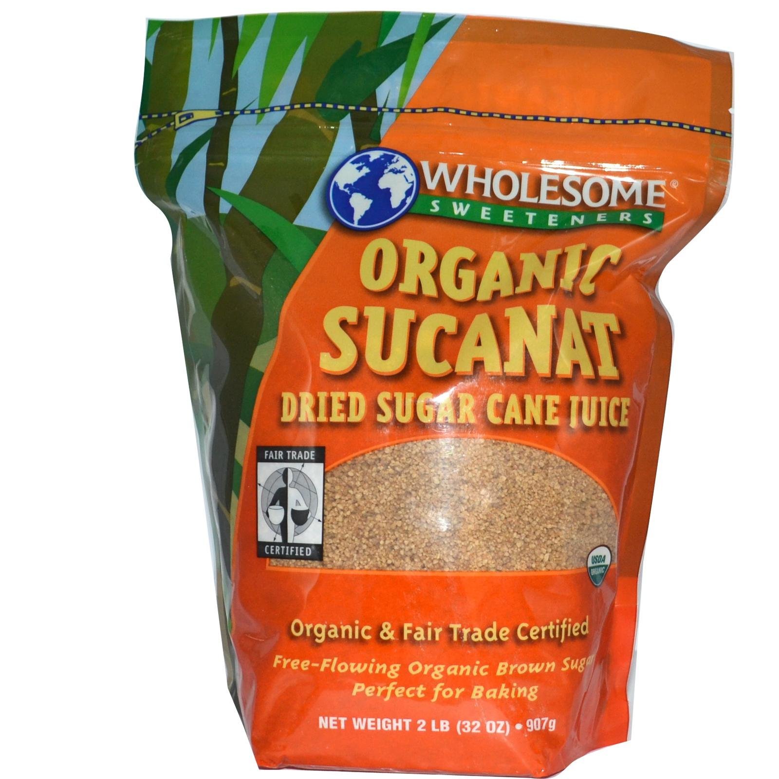 Wholesome Sweeteners Fair Trade Organic Sucanat (Brown Sugar), 16-Ounce Pouches (Pack of 12) ( Value Bulk Multi-pack)