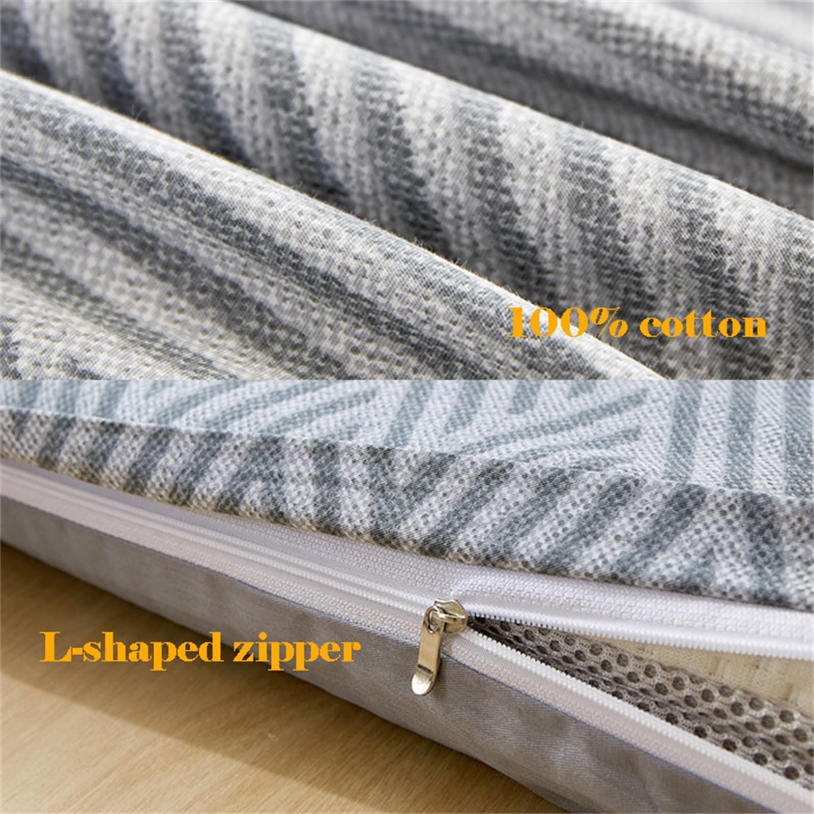 Japońskie Pokrowce Na Futony Z Zamkiem Błyskawicznym, Japońskie Pokrowce Na Materace Podłogowe, Bawełniane, Miękkie Futon Tatami Z Zamkiem Błyskawicznym(Striped blue,160x210cm/63x83in)
